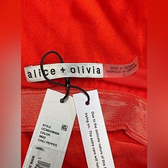 Alice + Olivia Vista Satin Asymmetric Dress size 2 - Picture 12 of 12